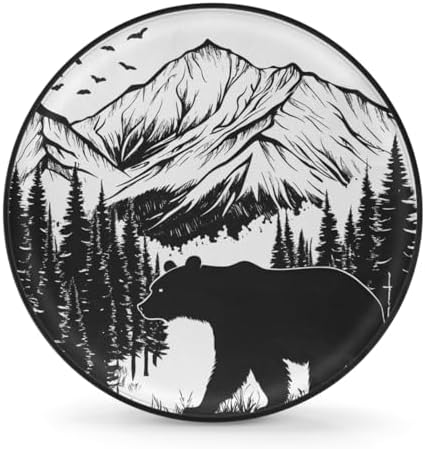 Rv Spare Tire Cover Wheel Mountain Forest Bear Tire Covers Wheel Protectors by FengQuGou