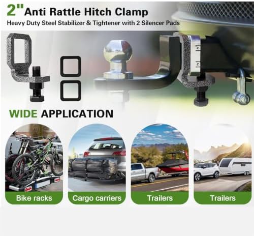Hilitand 2 Inch Hitch Stabilizer, Anti Rattle Heavy Duty Clamp - Image 3