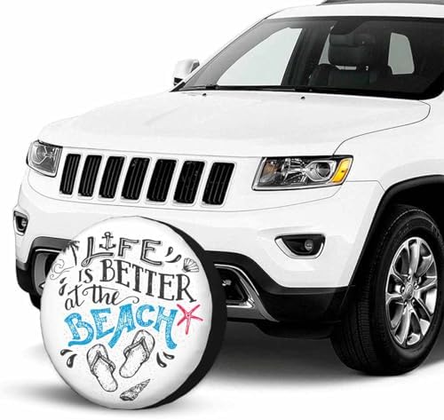 Life is Better at The Beach Spare Tire Cover Flip-Flops Footwear Wheel Covers - Image 7