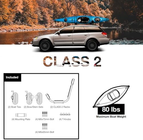 Kuat Class 2 Universal Fixed J-Style Rooftop Kayak Hauling Rack - Image 7