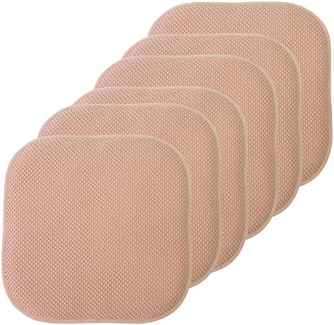 Sweet Home Collection Chair Cushion Memory Foam Pads Honeycomb Pattern Slip Non by SweetHomeCollection