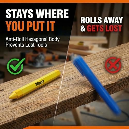 Mutt Tools Yellow Lumber Crayons 12 Pack - Image 3