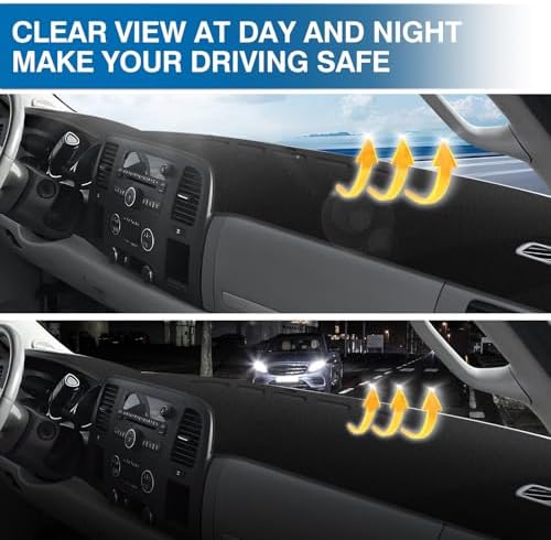 KUST Black Dash Cover for 2007-2013 Chevy Silverado/GMC Sierra/Chevy - Image 6