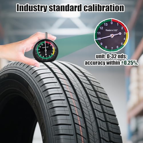 1pcs Tire Tread Depth Gauge, Professional Dial Type Tire Tread Depth Gauge - Image 6