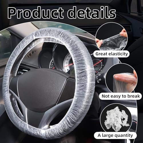 200PCS Disposable Steering Wheel Covers, Disposable Steering Wheel Protector - Image 2