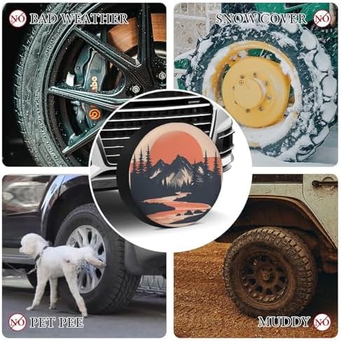 Camping Spare Tire Cover Mountain Adventure Universal Wheel Tire Cover - Image 7