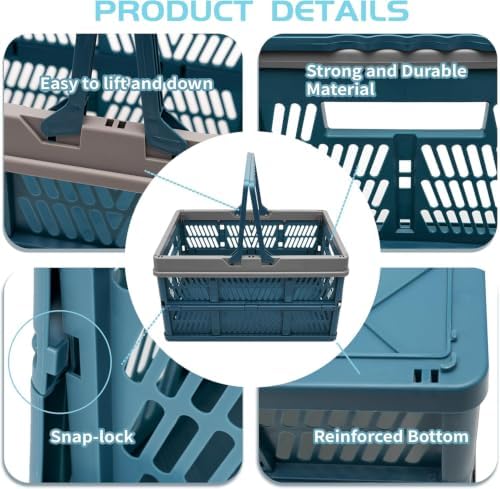 VALESKA Collapsible Crate 20L, Plastic Milk Crates - Image 6