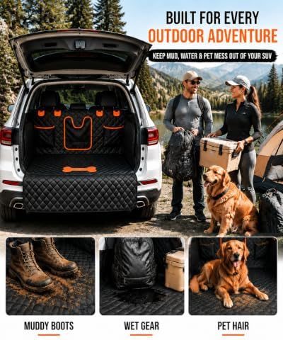 SUV Cargo Liner for Dogs, Waterproof Dog Trunk Cover for Full-Size SUVs - Image 3
