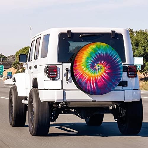 Delerain Spare Tire Cover Tie Dye Wheel Covers Waterproof Dust-Proof UV Sun - Image 3