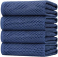 Homaxy 100% Cotton Oversized Waffle Weave Kitchen Towels 4-Pack by Homaxy