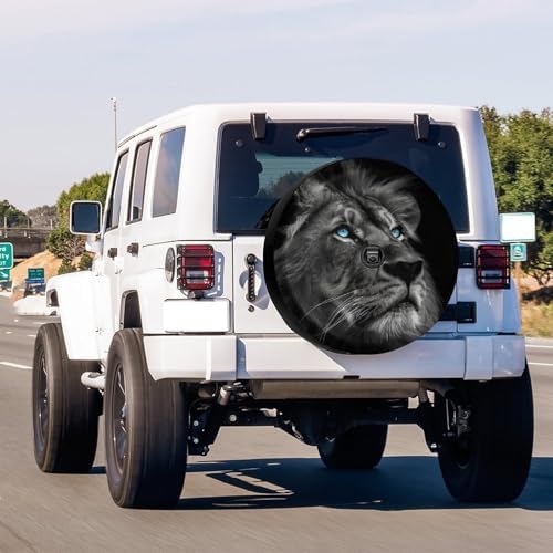 Lion with Glowing Spare Tire Cover with Backup Camera Hole Wheel Tire Cover Fit - Image 2