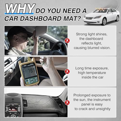 Cartist Dash Cover for 2007-2012 Lexus ES ES240 ES350 Dashboard Carpet Mat - Image 3