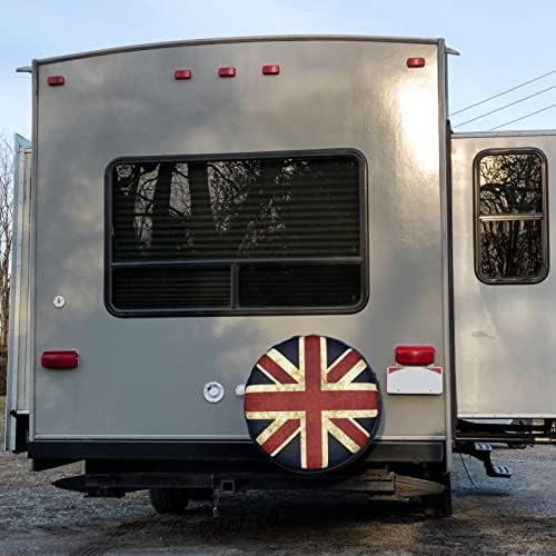 Vintage Union Jack British Flag Spare Tire Cover Dust-Proof Wheel Tire Cover - Image 6