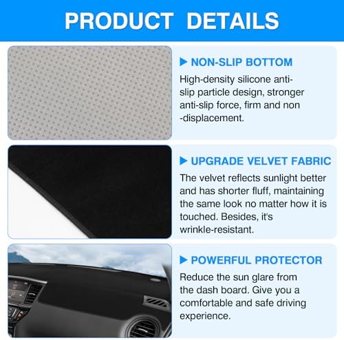Autorder Dashboard Cover Mat for 2013-2020 Nissan Pathfinder Accessories Dash - Image 6