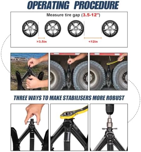 RV Wheel Chock Stabilizer 2 Sets, X-Shaped - Image 4