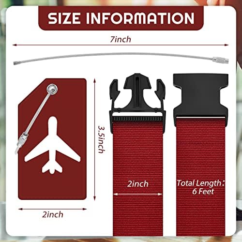 Weewooday 8 Pcs Luggage Straps Suitcase Tags Set - Image 2
