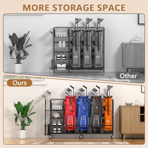 Extra Large Golf Bag Storage Organizer - Image 7