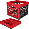 CleverMade Collapsible Milk Crate, 1PK - 25L Stackable Storage Bins by CleverMade