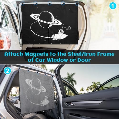 Magnetic Car Window Shades, 2 Packs Car Sun Shades - Image 6