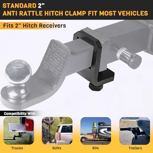 Anti Rattle Hitch Tightener 2 Inch, Trailer Hitch Anti Rattle Device, Heavy - Image 2