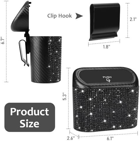Accmor Bling Car Trash Can - Image 3