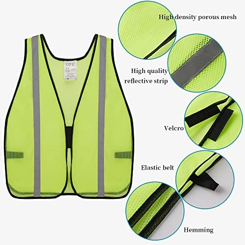 SIFE 1 Pack High Visibility Reflective Safety Vest, Made from Breathable and - Image 3