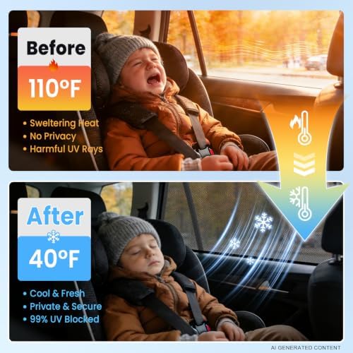 KUST Car Window Shades for 2017-2022 Honda CR-V CRV Accessories, Breathable - Image 4