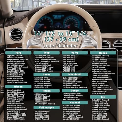 SEG Direct Boho Steering Wheel Cover, Baja Blanket Cloth, Coarse Flax - Image 6