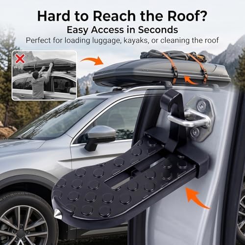 2 Pack Car Door Step, Heavy Duty Aluminum Roof Rack Latch Hook - Image 4