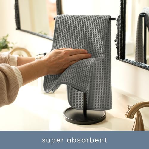 S&T INC. Aura Waffle Hand Towels, 4 Pack - Image 4