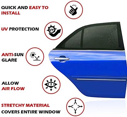 Car Window Shades，for Baby/Camping UV-Protection 2PCS Large 49"x22" - Image 4