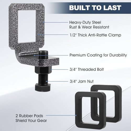 Anti Rattle Hitch Clamp 2 Inch & 2.5 Inch Heavy Duty Steel Hitch Tightener - Image 4