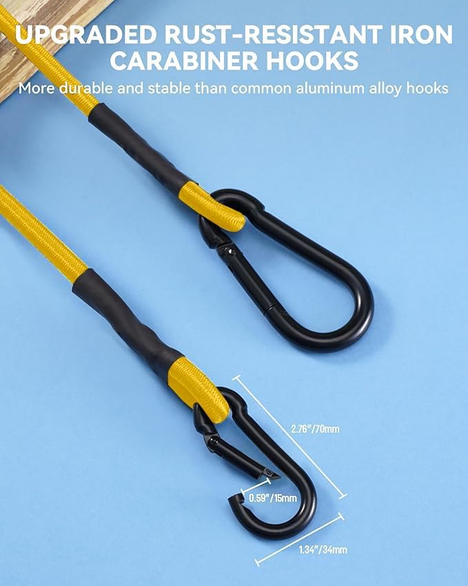 8 Pack 60" Heavy Duty Bungee Cords - Image 3