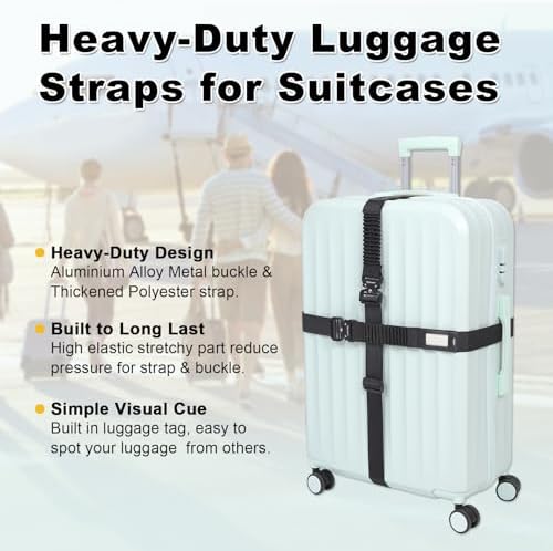 Vigorport Luggage Straps for Suitcases TSA Approved Suitcase Belt - Image 6