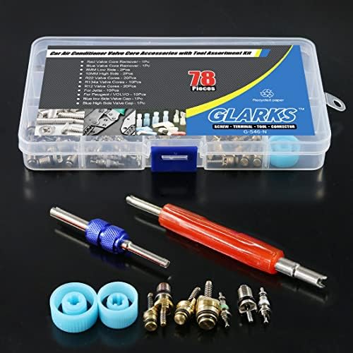 Glarks 78Pcs Car Air Conditioner Valve Core Schrader Valve Cores Accessories - Image 6