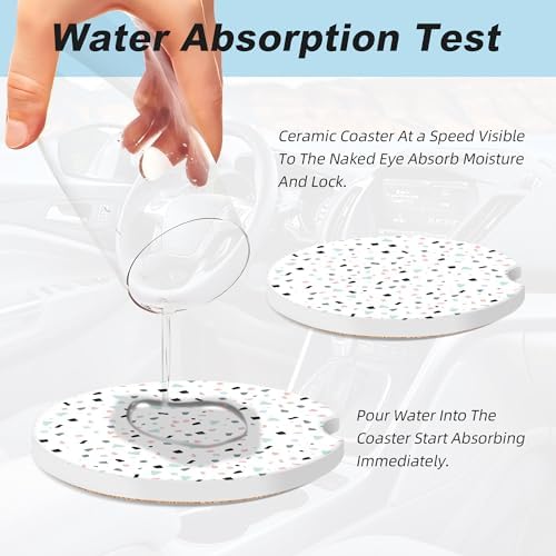 Abstract Pattern Car Coasters for Cup Holders, 2 Pack Car Cup Holder Coasters - Image 5