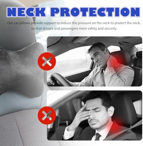 2PCS Car Headrest Pillow, Soft & Comfortable Car Neck Pillow - Image 3