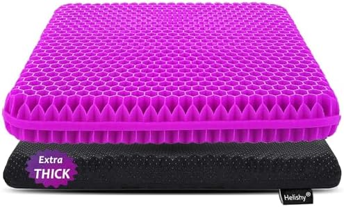 Gel Seat Cushion for Long Sitting, Extra Thick Gel Cushion for Wheelchair Soft by Helishy
