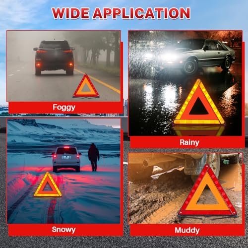 MAOPINER 2 Pack Emergency Warning Triangles Roadside Safety Kit - Image 6