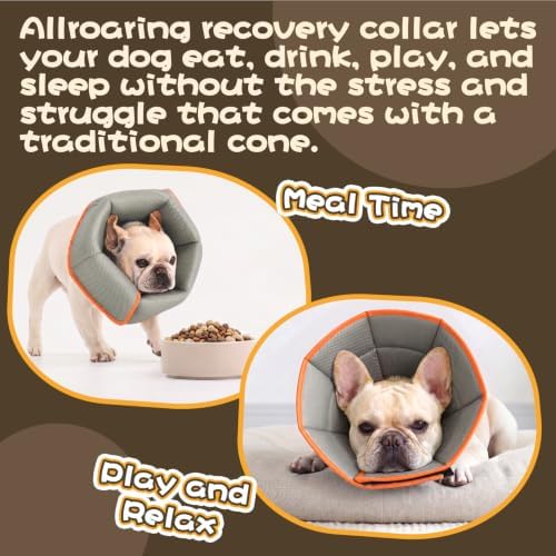 Allroaring Soft Dog Recovery Cone Adjustable Stop Licking Wounds Orange S - Image 6