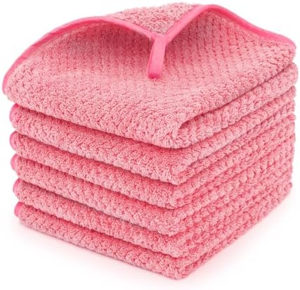 MaopaoBeauty 6 Pack Washcloth Towels Set, Waffle Hand Towels Set, Microfiber by BESTCHOICEFORYOU%EF%BC%81
