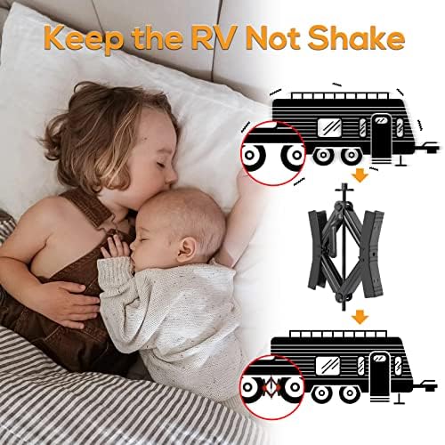 Camper Wheel Chock Stabilizer 2 Sets, Double Speed Heavy Duty Truck RV Tire - Image 7
