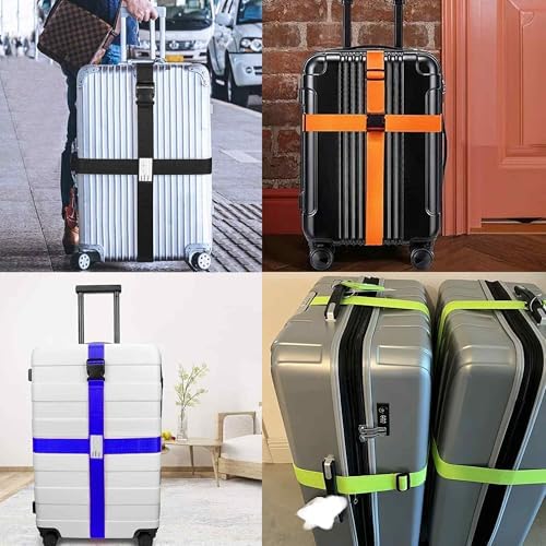 4 Pack Green Luggage Straps, Adjustable Travel Belt - Image 7