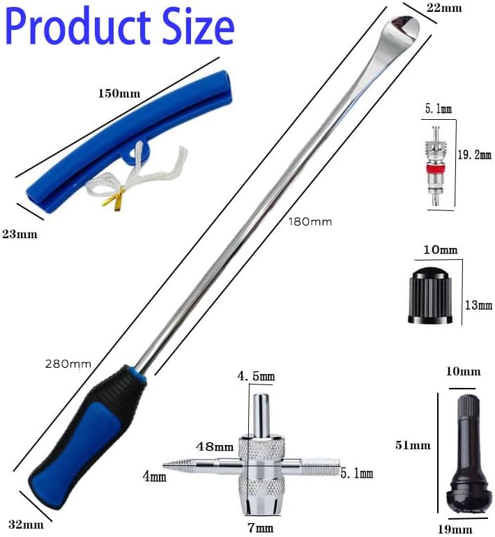 PINKJOY 11.5" Tire Spoon Kit, Motorcycle Tire Changer Tire Removal Tool - Image 4