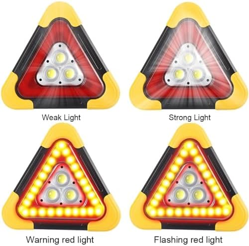 2Pcs LED Emergency Triangle Solar Charging Safety Triangle 5 Mode - Image 3