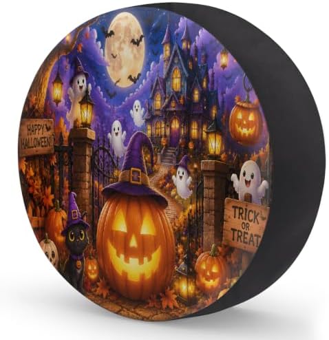 Halloween Spare Tire Cover Waterproof Dust-Proof Spare Wheel Covers - Image 2