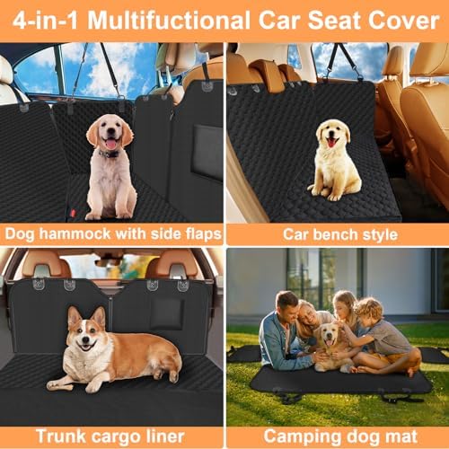 Mancro Dog Car Seat Cover for Back Seat, Waterproof Dog Hammock for Car - Image 3