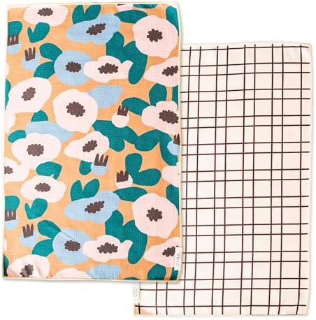 crae. Reversible Microfiber Hand Towel, Lilly Plaid by CraeHome