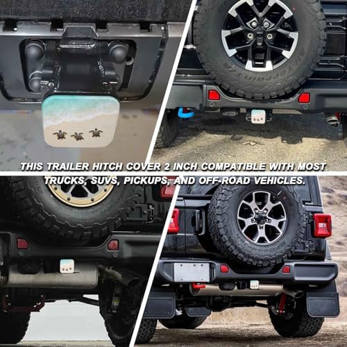 Trailer Hitch Cover 2 Inch Square Receiver Hitch Cover Rubber Tube Plug - Image 5