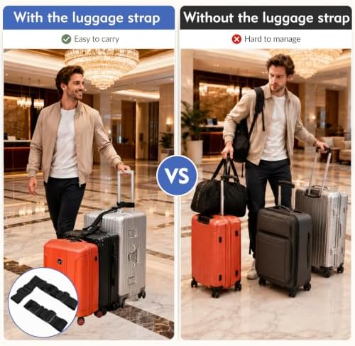 2 Pack Luggage Straps for Suitcases, Luggage Straps - Image 6